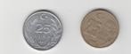 2 verschillende Turkse munten, Ophalen of Verzenden, Overige landen