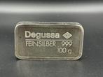 Zilverbaar 100 gram Degussa, Postzegels en Munten, Edelmetalen en Baren, Ophalen of Verzenden, Zilver