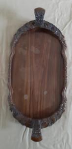 Retro houten dienblad, Ophalen of Verzenden, Gebruikt, Ovaal, Hout