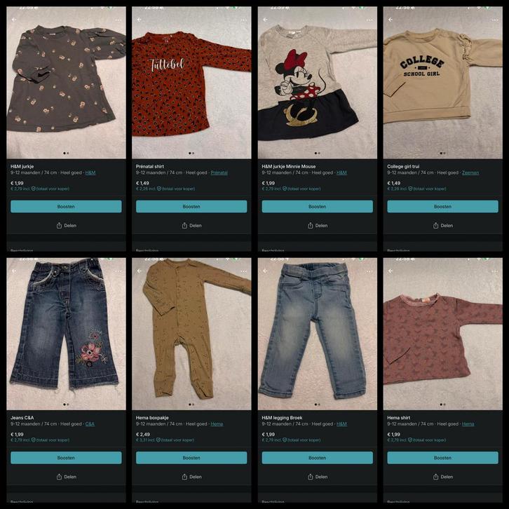 Meisjeskleding Bundel Maat 74, Kinderen en Baby's, Kinderkleding | Overige, Gebruikt, Meisje, Ophalen