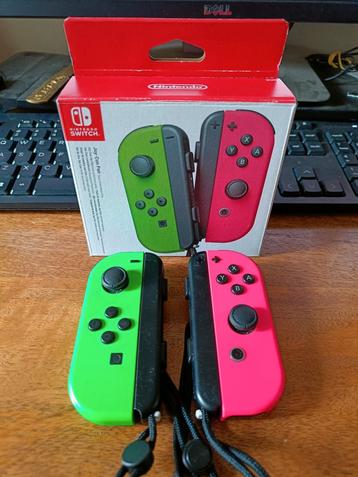 Nintendo Switch Joy Cons - Neon Green / Neon Pink beschikbaar voor biedingen