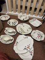 Vintage diner servies met 10 borden Wille & co Amsterdam, Antiek en Kunst, Antiek | Servies compleet, Ophalen