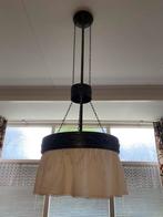 Prachtige Antieke lamp voor hoog plafond metaal en stof, Ophalen, Gebruikt, Metaal, Antiek