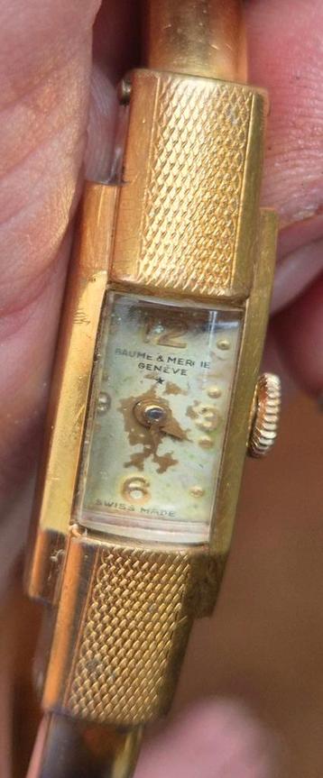 Verguld gouden Baume & Mercier Genève horloge incl. box beschikbaar voor biedingen