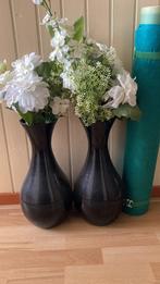 Glazen vazen, Huis en Inrichting, Woonaccessoires | Vazen, Ophalen, Zwart, Minder dan 50 cm, Glas