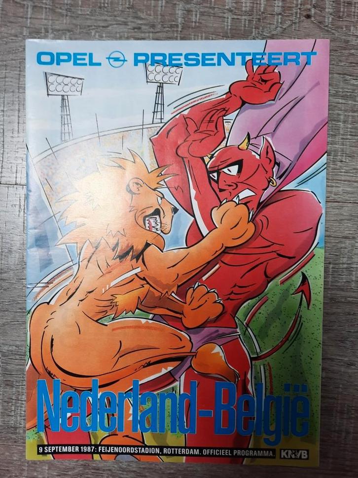 Programmaboekje Nederland - België 9 September 1987, Verzamelen, Sportartikelen en Voetbal, Zo goed als nieuw, Overige binnenlandse clubs