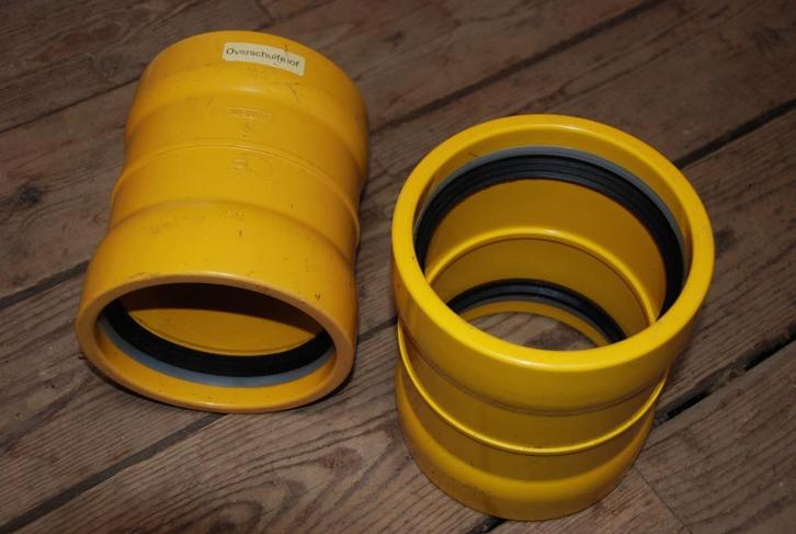 Moffen, overschuifmoffen.                  Rond 160 mm., Doe-het-zelf en Verbouw, Buizen en Afvoer, Nieuw, Bochten, Pvc, Minder dan 2 meter