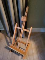 Verstelbare schildersezel hout 70 cm tafelmodel canvasdoeken, Ophalen of Verzenden, Gebruikt, Ezel