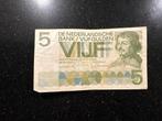 5 Gulden Biljet - Vondel, Ophalen of Verzenden, 5 gulden, Los biljet