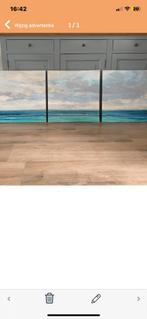 3 Luik Schilderij Zeezicht, Antiek en Kunst, Ophalen of Verzenden