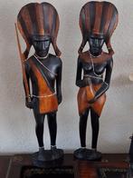 2 Goede Afrikaanse Beelden( Masai Krijgers zie beschrijving, Ophalen of Verzenden