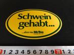 sticker Schwein gehabt .. aber nu Mc Two Limonade Bier Mix, Verzamelen, Ophalen, Zo goed als nieuw, Bedrijf of Vereniging