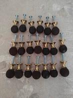 Vintage Kast/Deurknoppen 24 Stuks, Doe-het-zelf en Verbouw, Hang- en Sluitwerk, Ophalen of Verzenden, Zo goed als nieuw, Koper of Messing