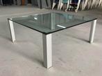Lourens Fisher Glazen Salontafel, Huis en Inrichting, Tafels | Salontafels, Ophalen, Gebruikt, 100 tot 150 cm, 50 tot 100 cm