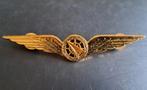 Luchtmacht brevet metaal Gevechtsleider embleem, Ophalen of Verzenden, Luchtmacht, Nederland, Embleem of Badge