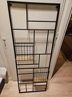 Wandrek zwart metaal (150x55) met 2 mandjes, Huis en Inrichting, Ophalen, Zo goed als nieuw, Overige typen