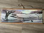 Winter in het weiland, Antiek en Kunst, Antiek | Schoolplaten, Ophalen of Verzenden, Natuur en Biologie