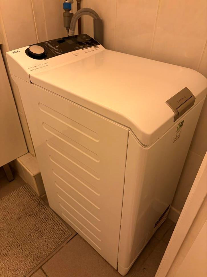 AEG 8000 Serie Bovenlader Wasmachine, Witgoed en Apparatuur, Wasmachines, Gebruikt, Bovenlader, 6 tot 8 kg, 85 tot 90 cm, 1200 tot 1600 toeren