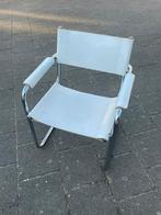 Vintage design stoelen, Vier, Leer, Ophalen of Verzenden, Wit