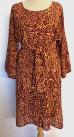 Mooie wijnrood/bruin kleuren print jurk ook als sjaal! M, Kleding | Dames, Maat 38/40 (M), Bruin, Verzenden, Zo goed als nieuw