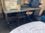 Antiek Gispen Bureau 3 laden, Huis en Inrichting, Bureaus, Ophalen, Gebruikt, Bureau