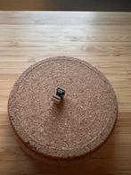 Pandora clip bedel met ribbels, Sieraden, Tassen en Uiterlijk, Bedels, Gebruikt, Pandora, Ophalen of Verzenden, 1 bedel