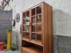 Dyrlund Deens Jaren 80 Design Vitrine Kast Teak Wandmeubel 2, Teakhout, 100 tot 150 cm, Ophalen of Verzenden, 150 tot 200 cm