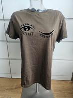 Tshirt Bershka, personal attitude, nieuw met kaartje, maat S, Nieuw, Korte mouw, Maat 36 (S), Groen