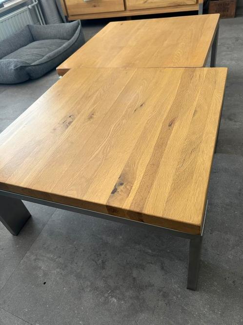 2 salon tafels, Huis en Inrichting, Tafels | Salontafels, Zo goed als nieuw, Minder dan 50 cm, 50 tot 100 cm, 50 tot 100 cm, Vierkant