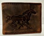 Paard Horse leren portemonnee bruin leer portefeuille wallet, Sieraden, Tassen en Uiterlijk, Portemonnees, Info@deconoord.nl, Bruin
