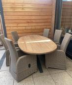 ZEER MOOIE DINING SET, Tuin en Terras, Tuinsets en Loungesets, Ophalen, 6 zitplaatsen, Teakhout, Zo goed als nieuw