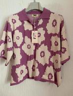 FRNCH vest maat S bloemen print paars polo lente, Maat 38/40 (M), Verzenden, Paars, Nieuw