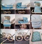 Vintage baby kinderwagen blauw met matrasje, Gebruikt, Ophalen