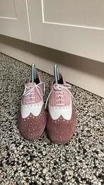 PERTINI suède BROQUES in aubergine/ roze/wit, mast 37, Schoenen met lage hakken, PERTINI, Ophalen of Verzenden, Zo goed als nieuw