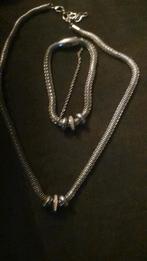 Zilverkleurige ketting en armband set van lucardi. Rvs, Sieraden, Tassen en Uiterlijk, Ophalen