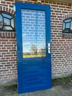 Hardhouten achterdeur 83x205cm., Ophalen, Gebruikt, 80 tot 100 cm, Buitendeur