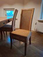 4 Riet Eetkamerstoelen, Gebruikt, Bruin, Landelijk, Vier