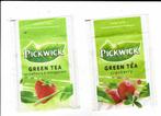 Theezakjes Pickwick Tea 2 verschillende voor en  achter 8, Verzamelen, Overige Verzamelen, Nieuw, Ophalen of Verzenden