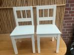 2 Witte Kinderstoeltjes, Huis en Inrichting, Stoelen, Ophalen, Gebruikt, Twee, Wit