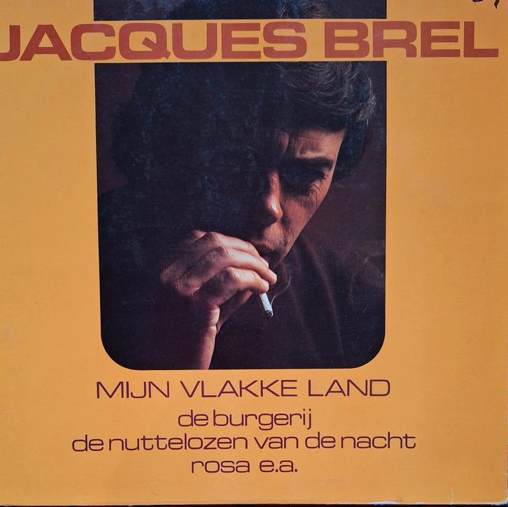 Jacques Brel - Mijn vlakke land LP, Cd's en Dvd's, Vinyl | Overige Vinyl, Zo goed als nieuw, 12 inch, Ophalen of Verzenden