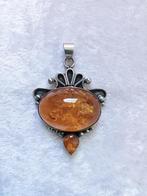 Mooie Handgemaakte Zilveren Hanger met Barnstenen, Sieraden, Tassen en Uiterlijk, Antieke sieraden, Verzenden, Zilver, Hanger