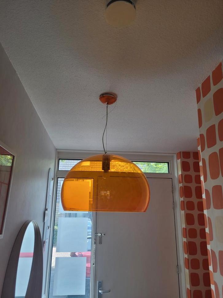 Oranje Kartell FL/Y hanglamp, Huis en Inrichting, Lampen | Hanglampen, Minder dan 50 cm, Ophalen
