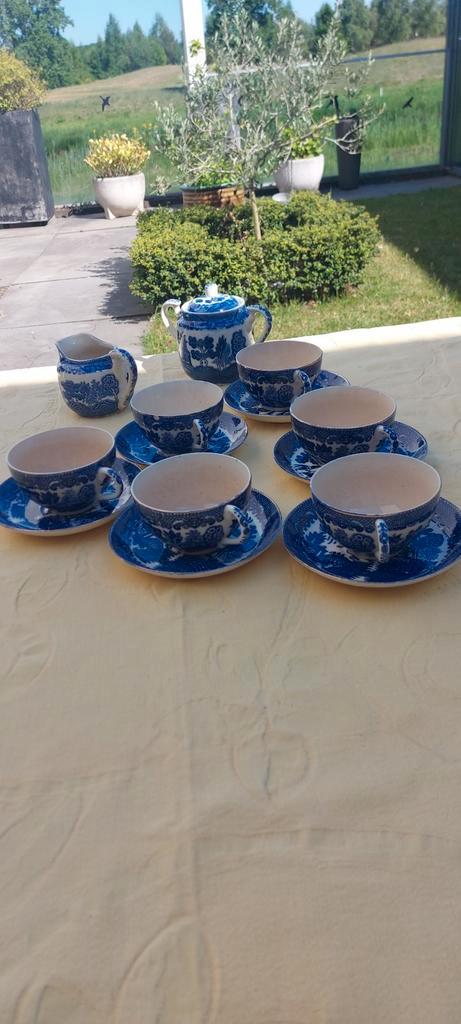 Antiek Thee Servies, Antiek en Kunst, Antiek | Servies compleet, Ophalen of Verzenden