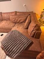 Hoekbank cognac leer laagste prijs €150,-, Ophalen, Zo goed als nieuw, Vierpersoons of meer, Leer