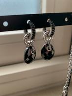 Ti Sento Oorbellen Zwart Kristal, Met kristal, Overige materialen, Hangers, Verzenden