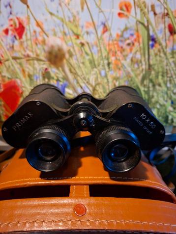 Antieke verrekijker Primax 10 x 50 100% functioneel coated  beschikbaar voor biedingen