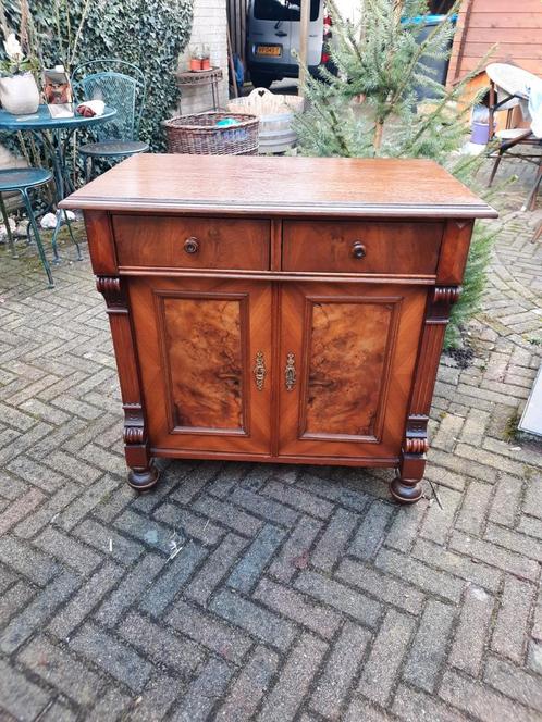 Antiek mahoniehouten commodekastje, Antiek en Kunst, Antiek | Meubels | Kasten, Ophalen of Verzenden