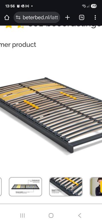 Lattenbodem BossFlex 400,  Beter Bed, 80x200, 2 stuks.  beschikbaar voor biedingen