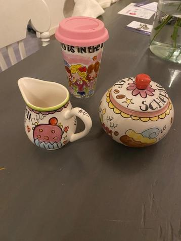 Blond Amsterdam Even Bijkletsen melkkan & suikerpot beschikbaar voor biedingen