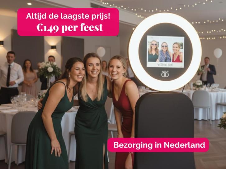 Photobooth huren? €149 per feest!, Hobby en Vrije tijd, Feestartikelen | Verhuur, Nieuw, Ophalen